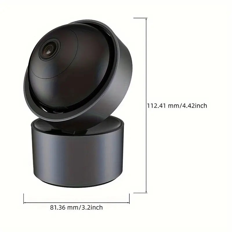 3MP Indoor Pan/Tilt Security Camera with Auto-Focus, AI Human/Pet Detection, Two-Way Audio, and 256GB TF Card Storage