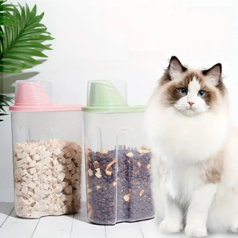 Airtight pet food storage container with durable design