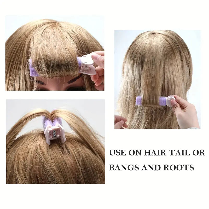 Heatless hair rollers for volume and fluffy bangs