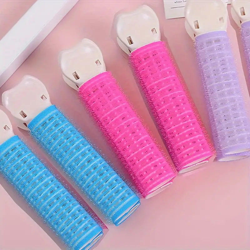 Heatless hair rollers for volume and fluffy bangs