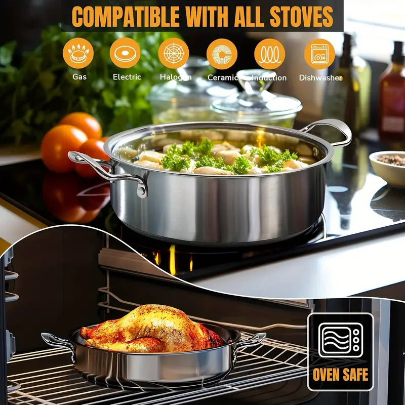 12-Piece Stainless Steel Cookware Set