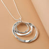 Three-Stone Sterling Silver Pendant Necklace