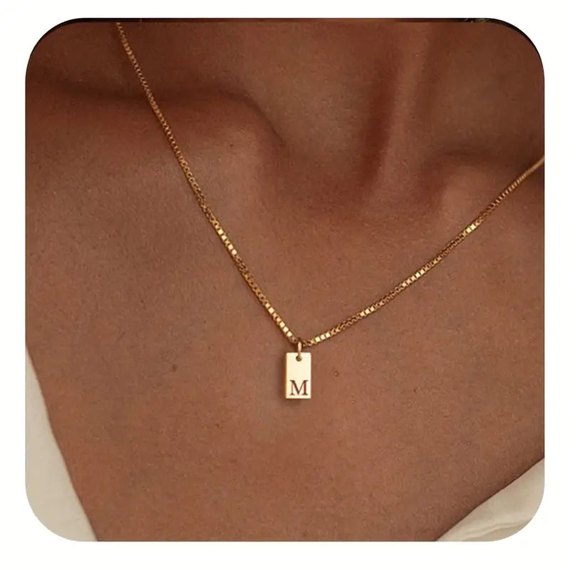 14K Gold Plated Initial Letters Necklace