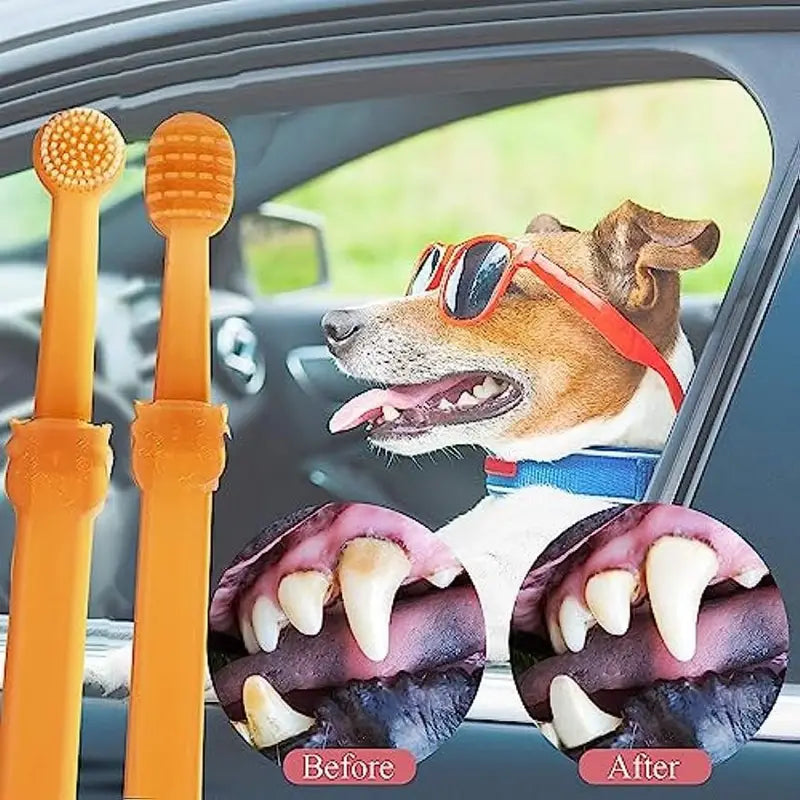 2Pcs Small Dog & Cat Toothbrush Kit