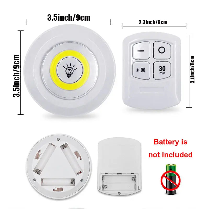 Smart Wireless LED Under-Cabinet Lights with Remote Control