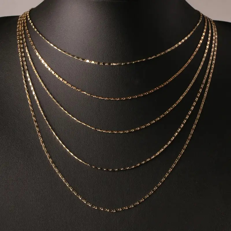 18K Gold Plated 2MM Flat Link Chain