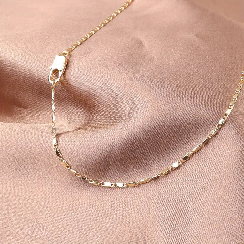 18K Gold Plated 2MM Flat Link Chain