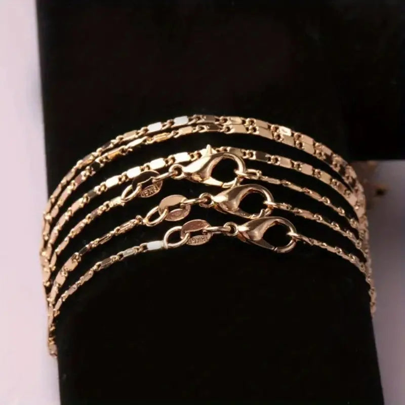 18K Gold Plated 2MM Flat Link Chain