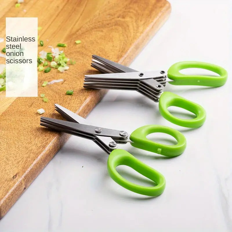 Multi-Layer Stainless Steel Herb Scissors