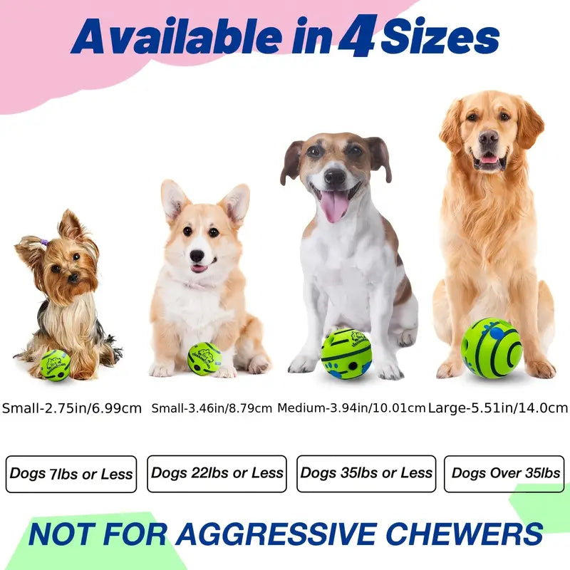 Interactive giggle ball for dogs with mental stimulation