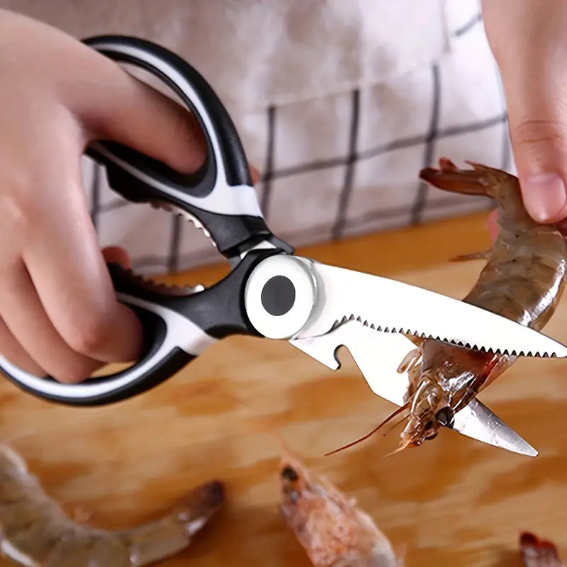 Multifunctional Stainless Steel Kitchen Knife & Food Scissors