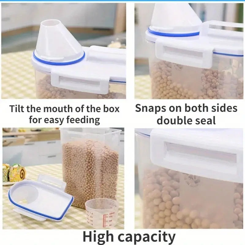 Airtight pet food storage container with large capacity