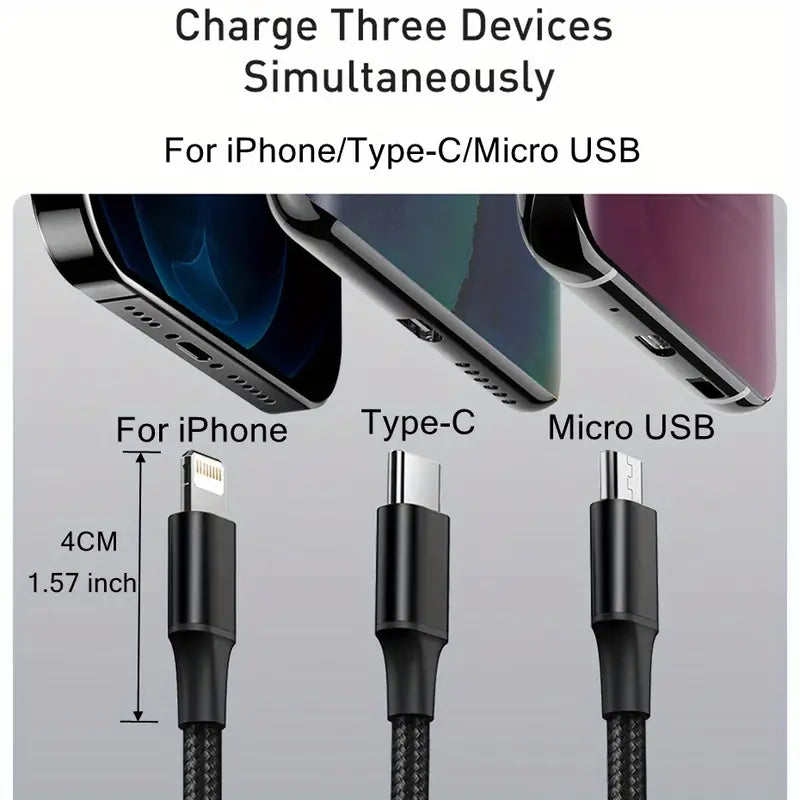 3-in-1 USB Charging Cable