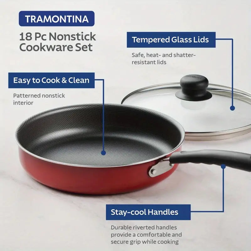 18-Piece Non-Stick Cookware Set