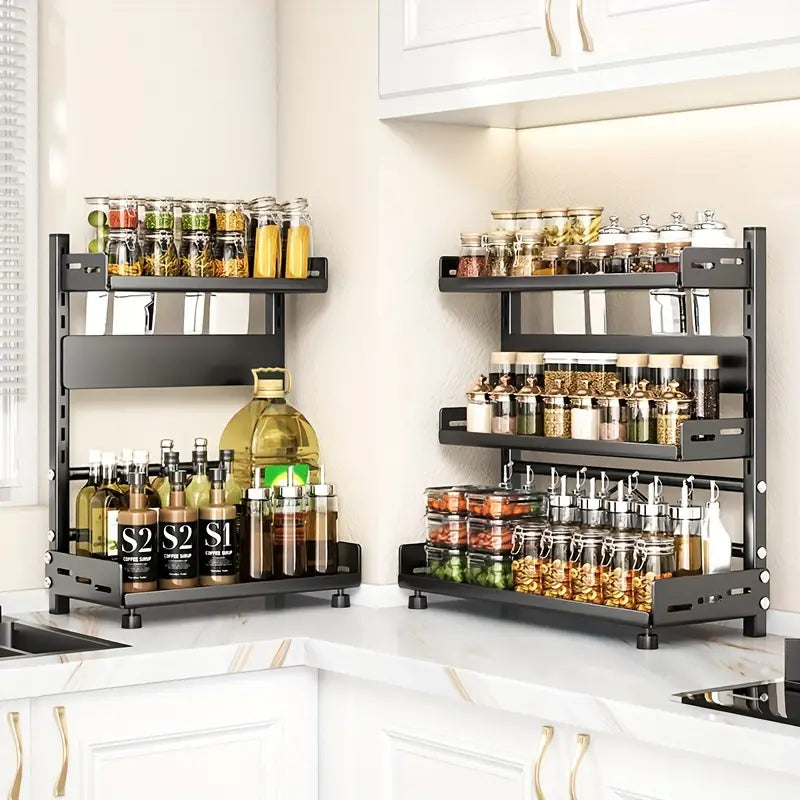 Premium Steel Multi-Tier Spice Rack