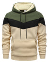 Men's Trendy Color Block Hoodie with Graphic Prints