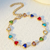 Colorful Shiny Cubic Heart Bracelet