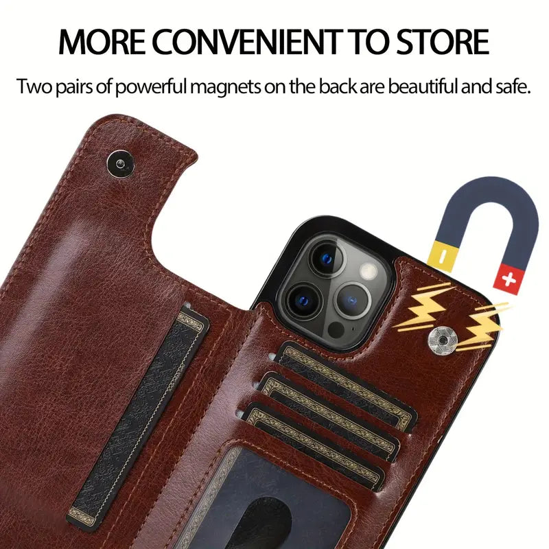 Premium Leather Wallet Phone Case