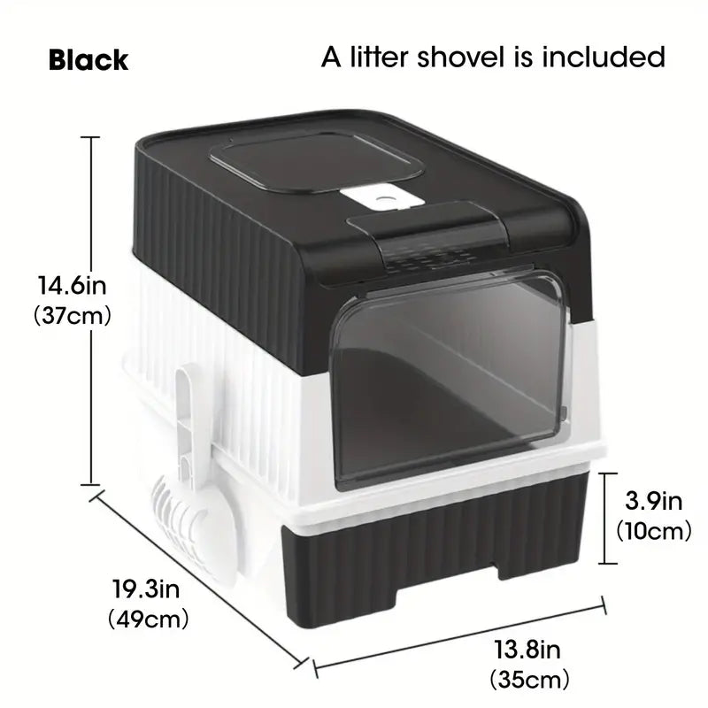 Extra large odor-proof and leak-resistant cat litter box