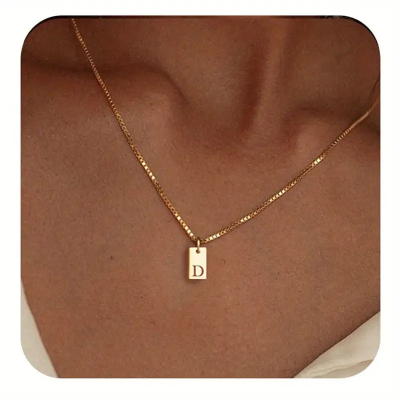 14K Gold Plated Initial Letters Necklace