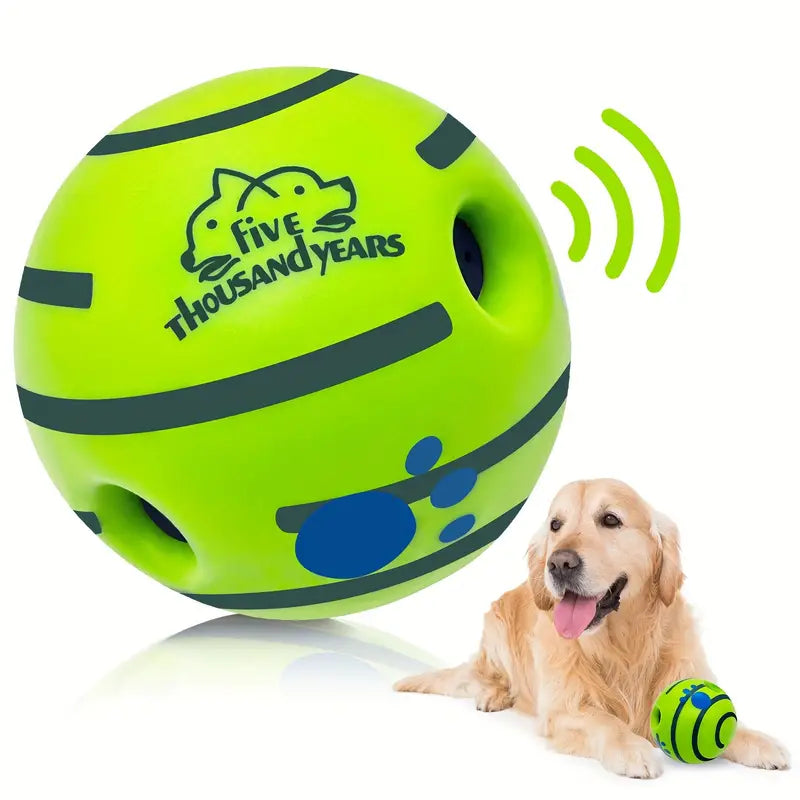 Interactive giggle ball for dogs with mental stimulation