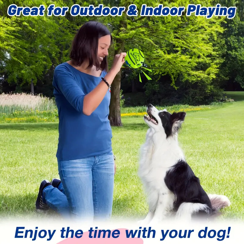 Interactive giggle ball for dogs with mental stimulation