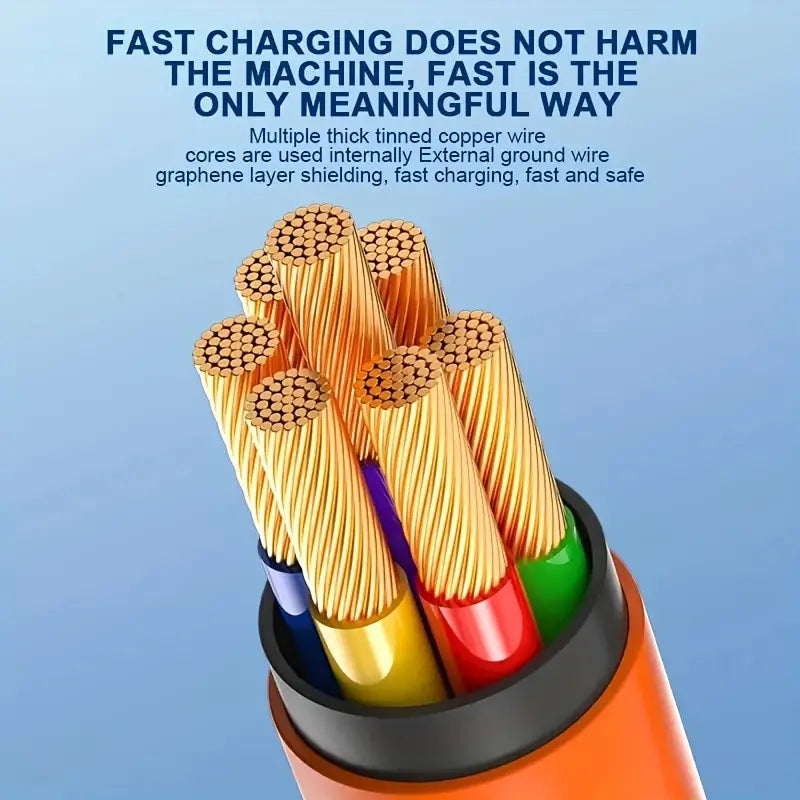 Durable USB Type-C cable with 180° rotation for fast charging