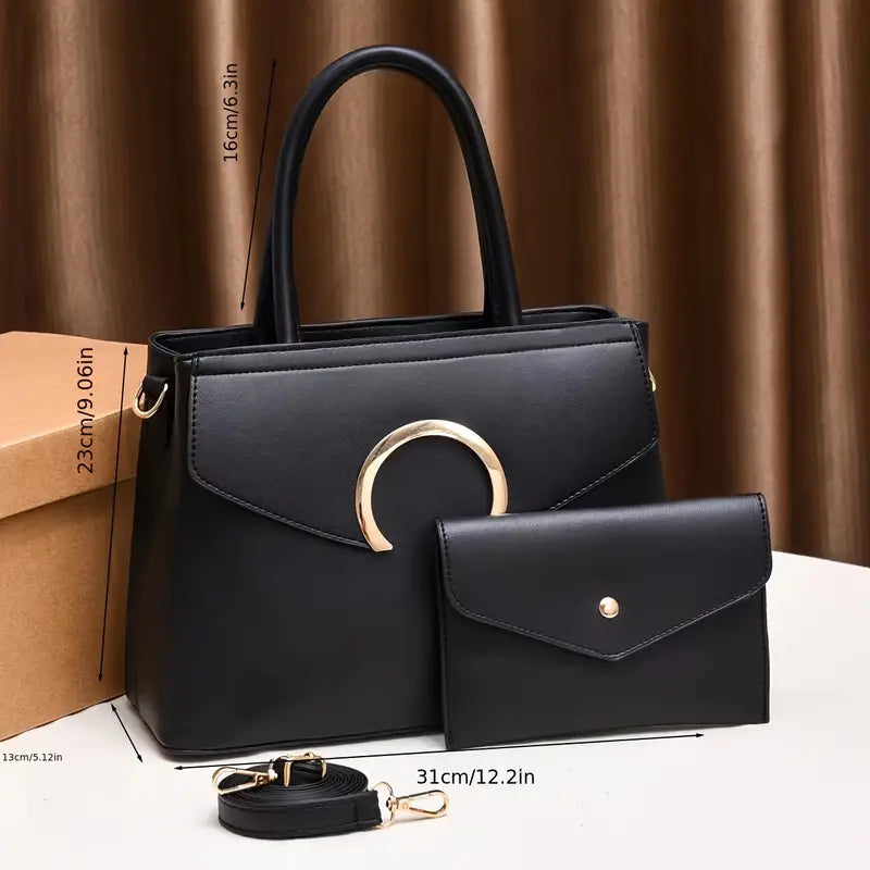 2pcs Elegant Women's Tote Bag Set