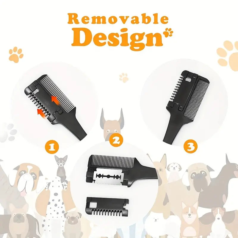 Pet Razor Comb with 10 Replacement Blades