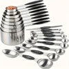 8/17-Piece Deluxe Stainless Steel Measuring Cups & Spoons Set