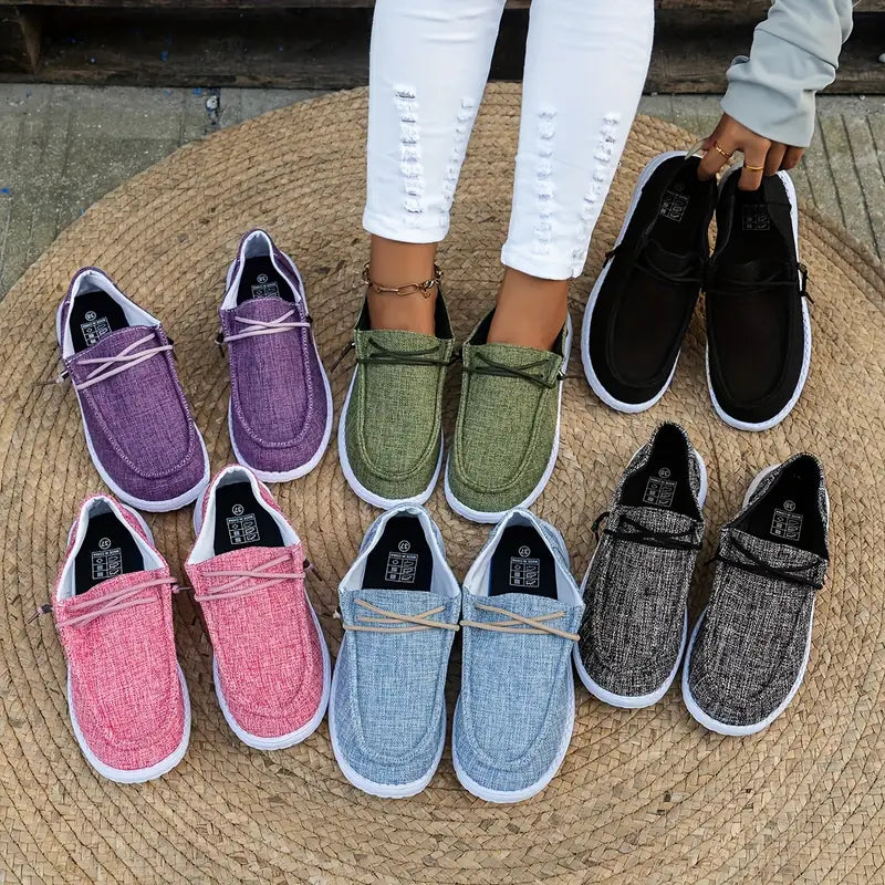 Women's Solid Color Comfort Loafers