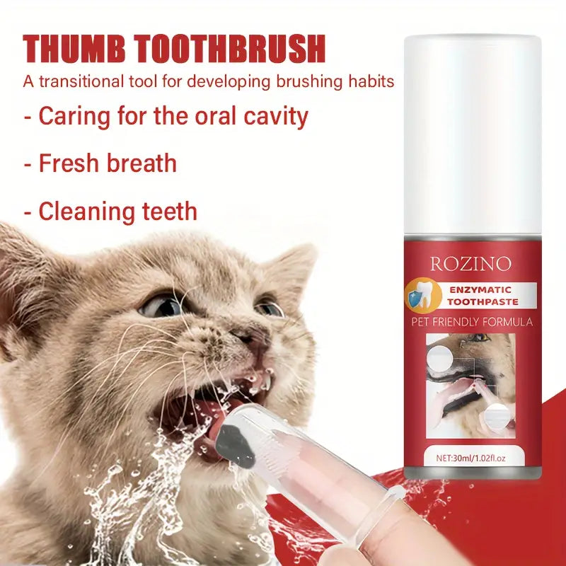 Gentle pet dental toothpaste for cats with plaque and tartar control