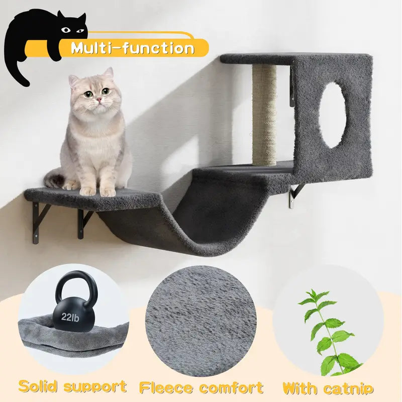 6-Pcs Luxury Cat Wall Shelves Set