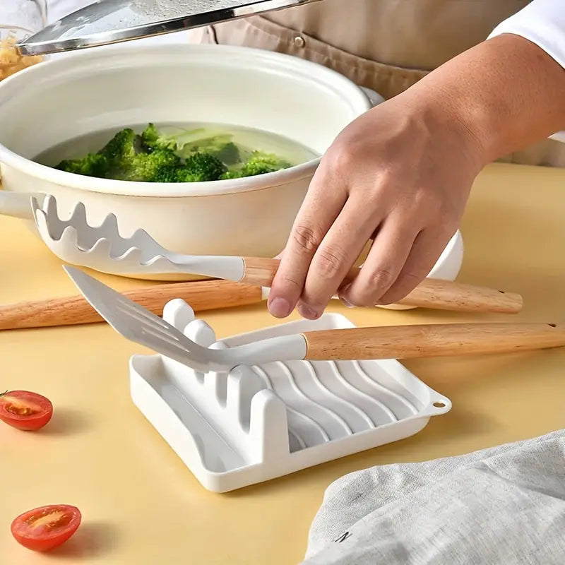 Silicone kitchen utensil set with BPA-free non-stick tools