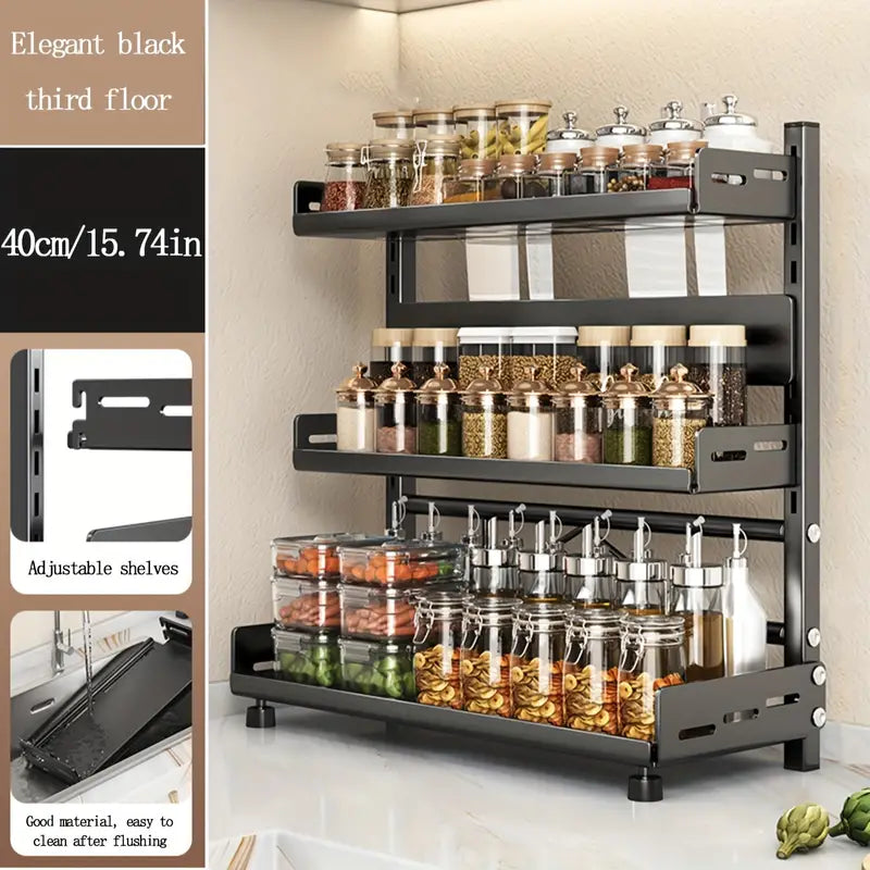 Premium Steel Multi-Tier Spice Rack