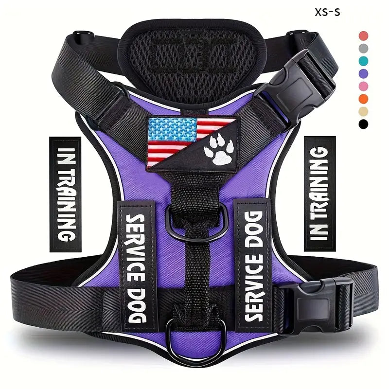 5PCS Reflective Service Dog Harness Vest