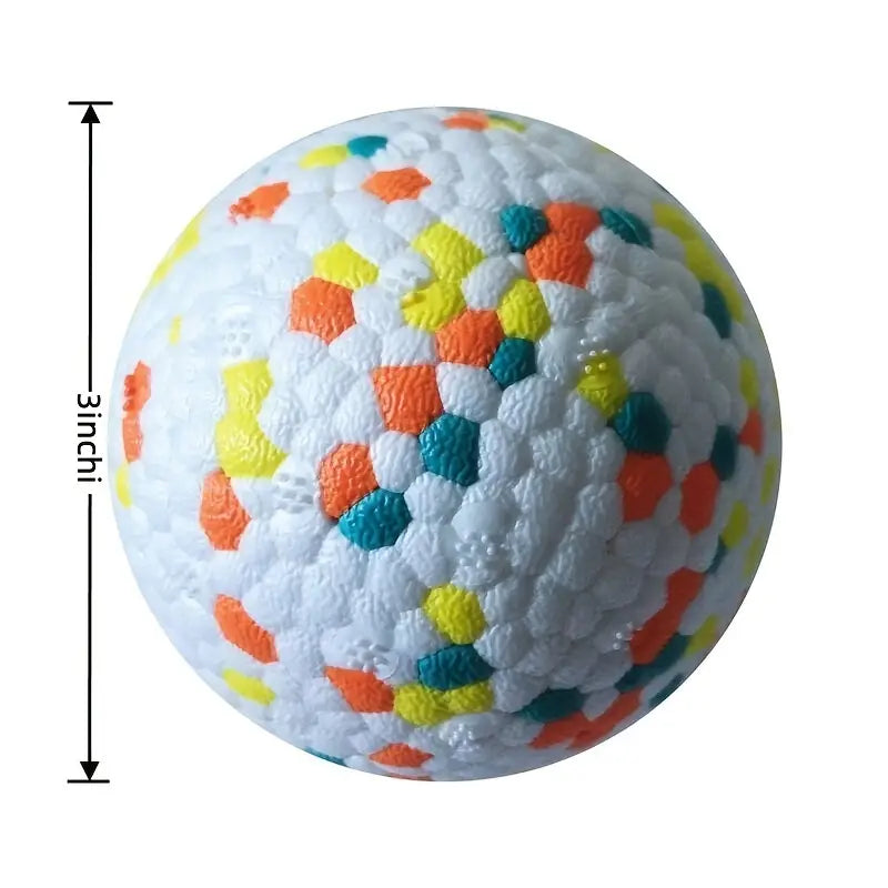 Durable interactive ball for aggressive chewers in rubber