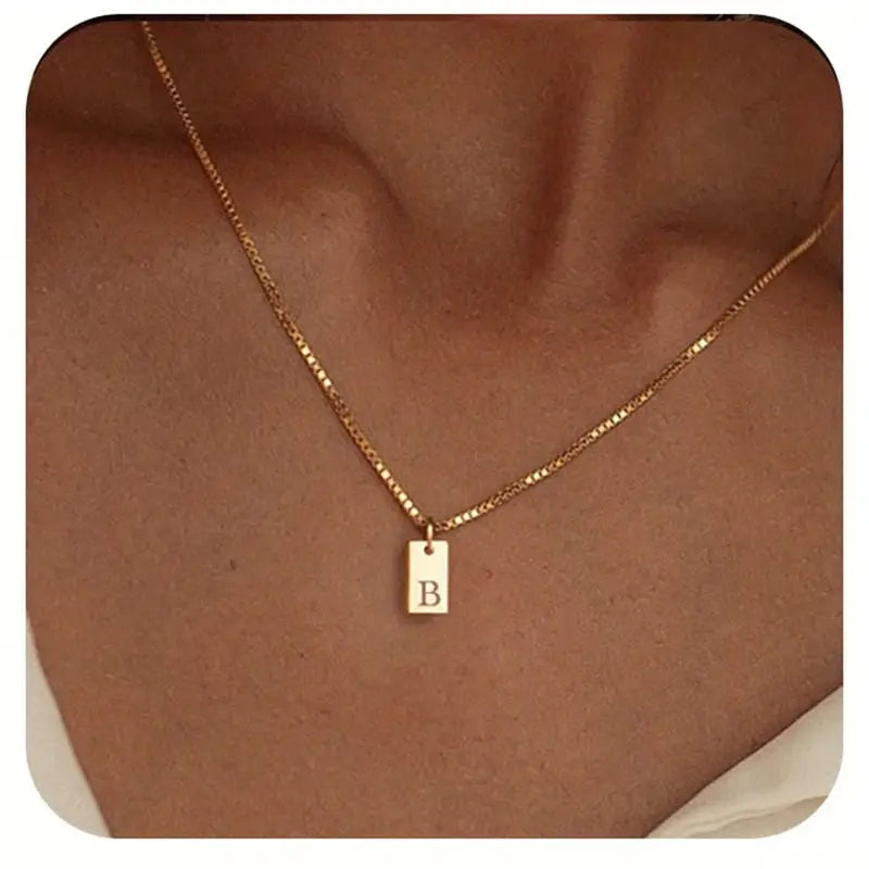 14K Gold Plated Initial Letters Necklace