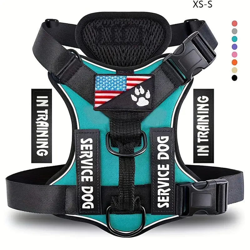 5PCS Reflective Service Dog Harness Vest