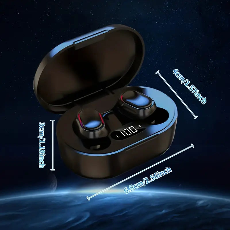 Bass wireless earbuds with Bluetooth and charging case