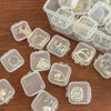 Clear mini storage box for jewelry, stackable and dustproof