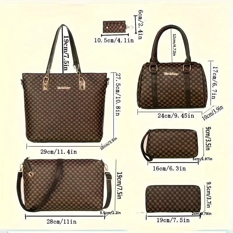 6pcs Geometric Bag Collection