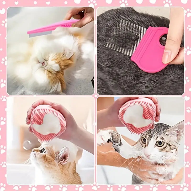 8-Piece 5-in-1 Ultimate Cat Grooming Kit