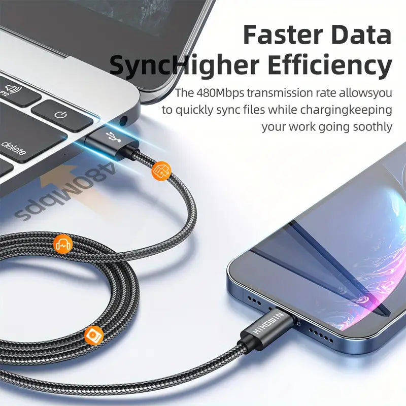 Fast charging USB to Lightning cable for iPhone and iPad