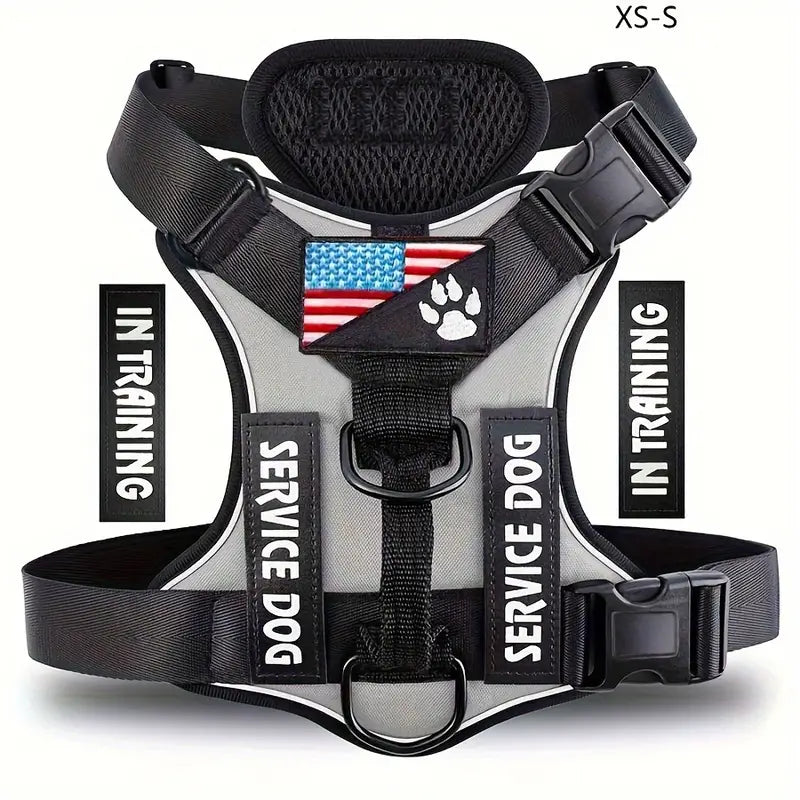 5PCS Reflective Service Dog Harness Vest