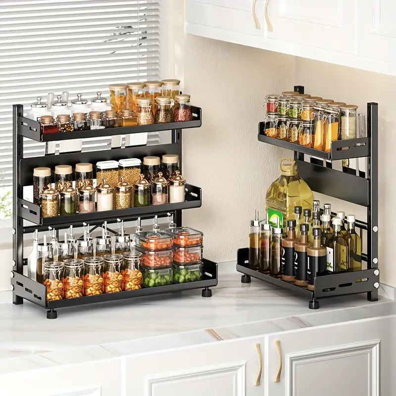 Premium Steel Multi-Tier Spice Rack