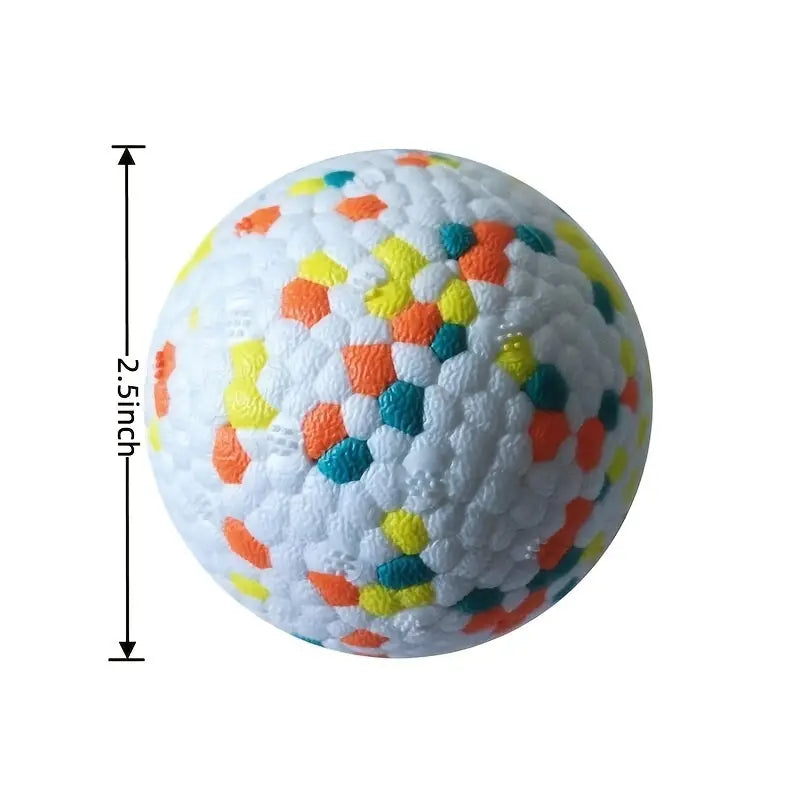 Durable interactive ball for aggressive chewers in rubber