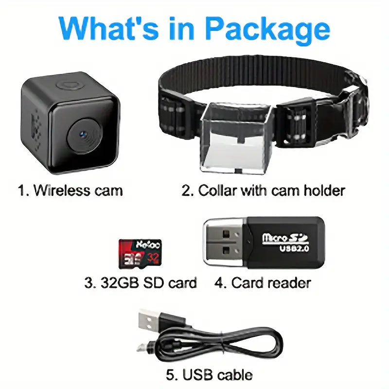 HD pet collar camera for outdoor recording