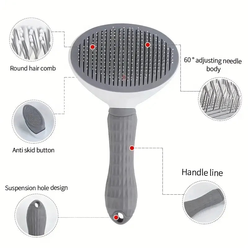 Pet hair removal slicker brush for cats and dog