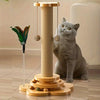 Premium Solid Wood Cat Scratching Post Turntable